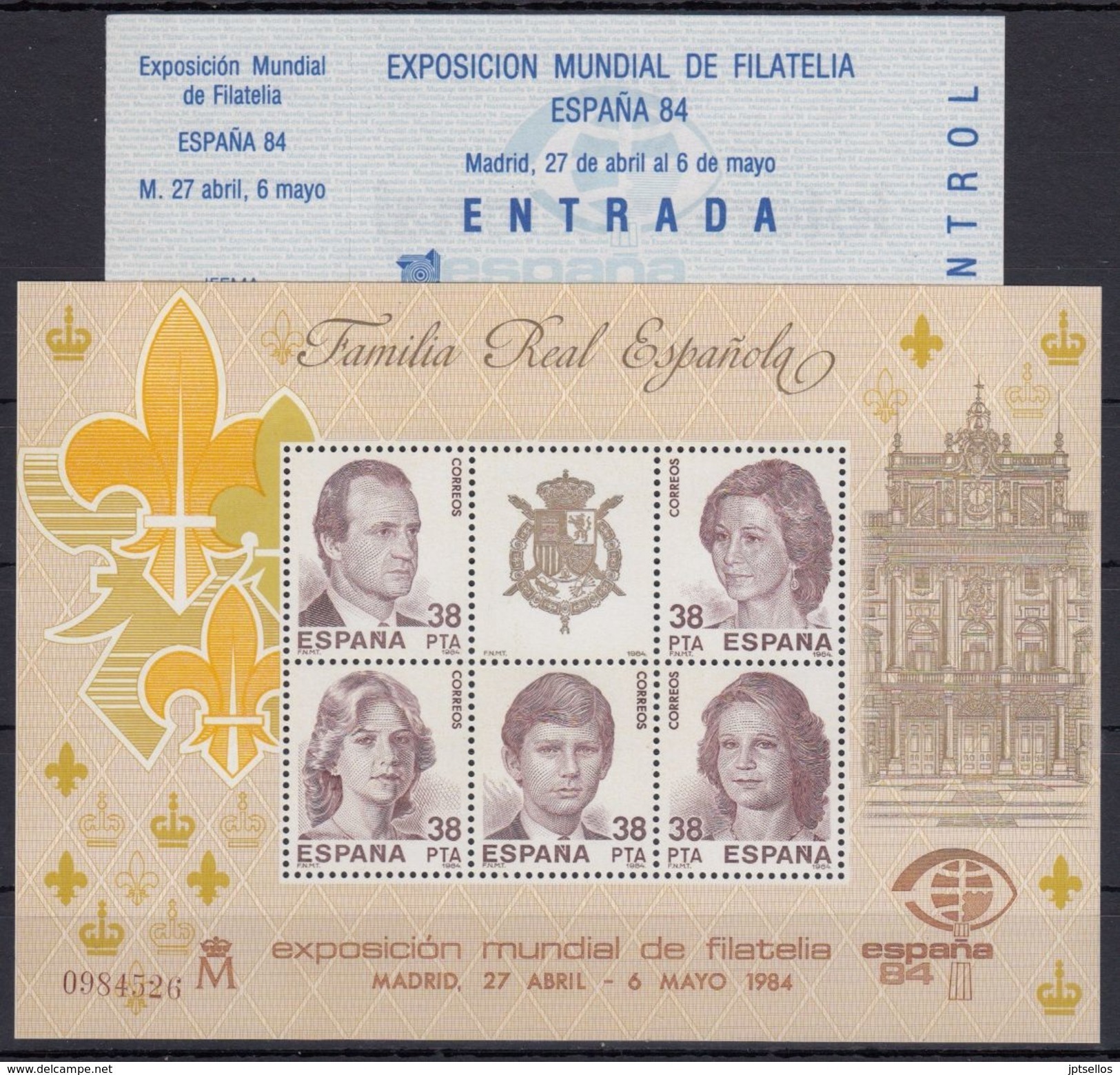 ESPAÑA 1984 Nº 2732/2777 AÑO NUEVO COMPLETO,40 SELLOS,1 HB,1 ENTRADA EXPOSICION - Años Completos