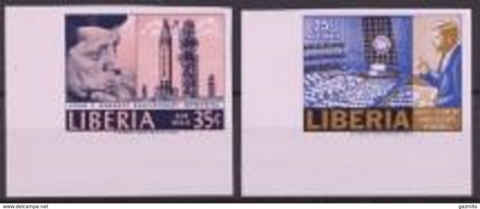 Liberia 1966, Airmail - The 3rd Anniversary Of The Death Of John F. Kennedy, 2val  IMPERFORATED - Kennedy (John F.)