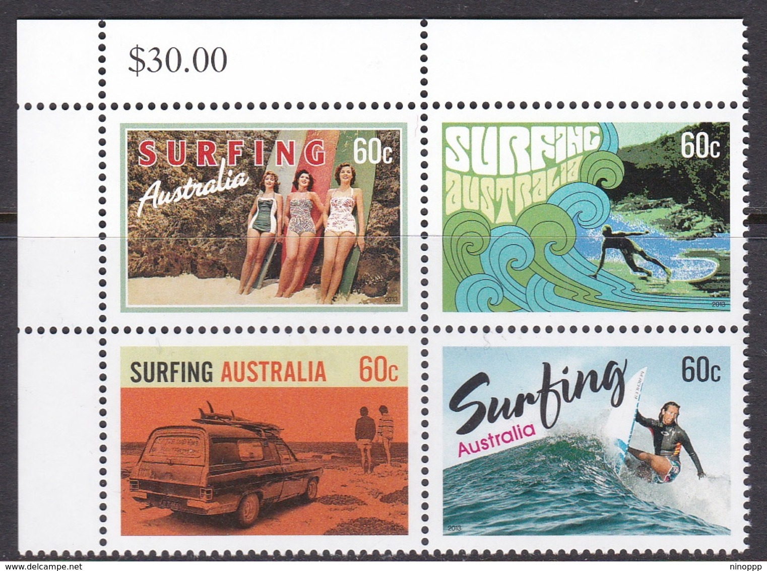 Australia ASC 3071-3074 2013 Surfing Australia, Mint Never Hinged - Mint Stamps