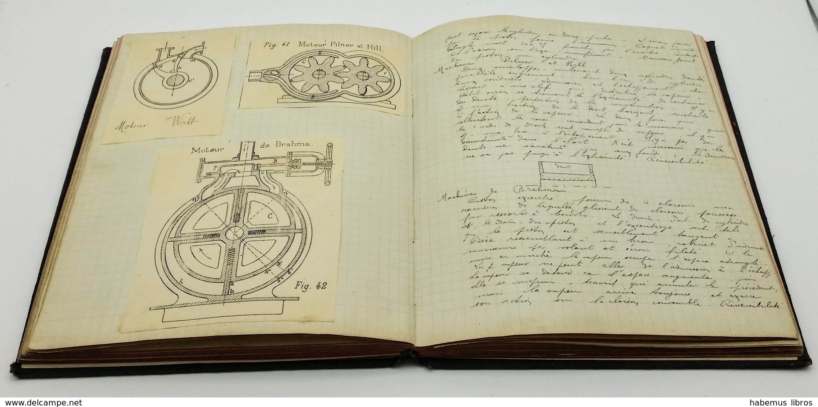 Cahier Manuscrit D'élève, Cours De Mécanique, Arts Et Métiers. - Chalons-sur-Marne, 1908-1909 - 18 Años Y Más