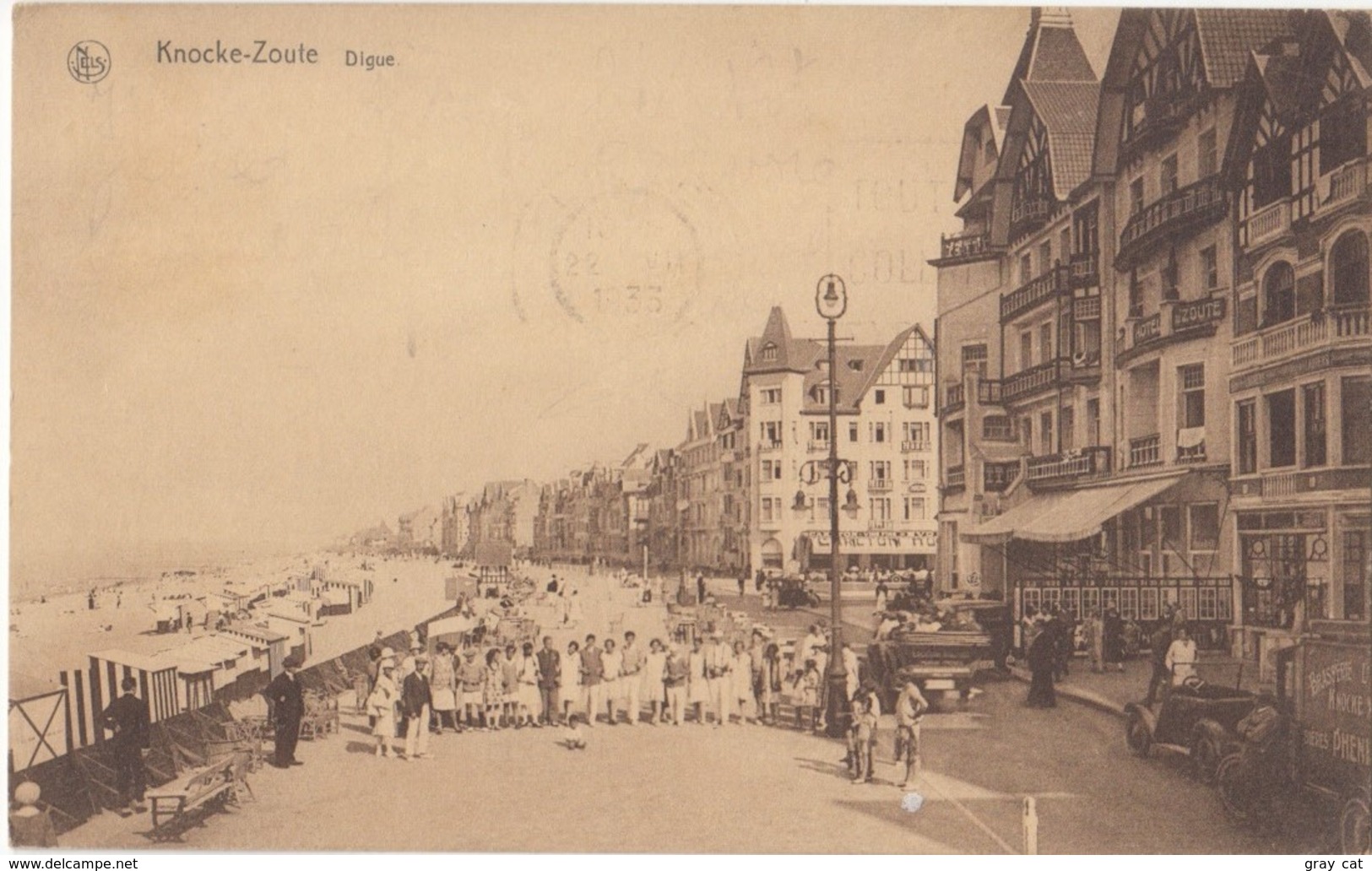 Knocke-Zoute, Digue, Belgium, 1930s Used Postcard [21611] - Knokke