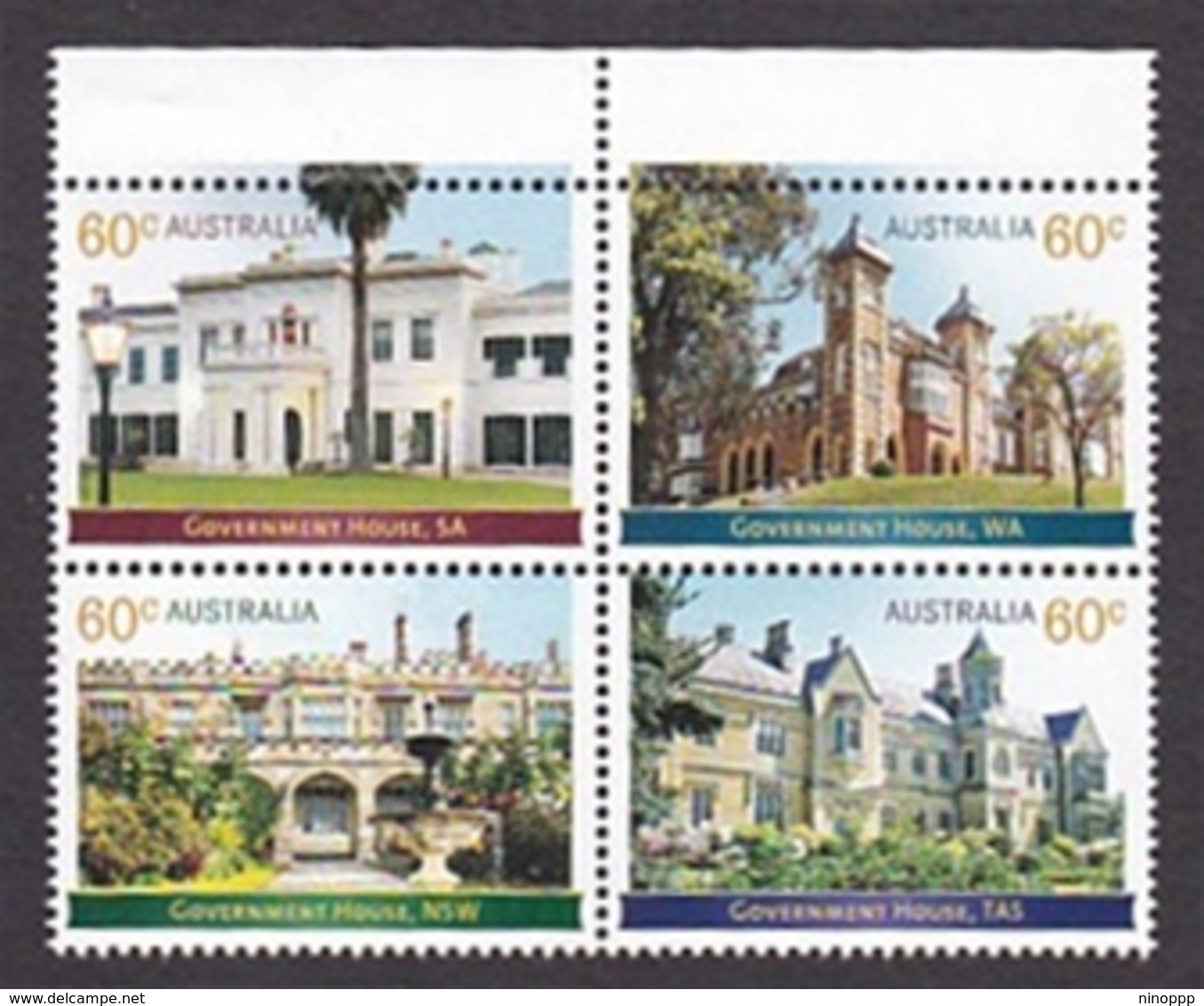 Australia ASC 3109-3112 2013 Historical Architecture, Government Houses Set MNH - Mint Stamps