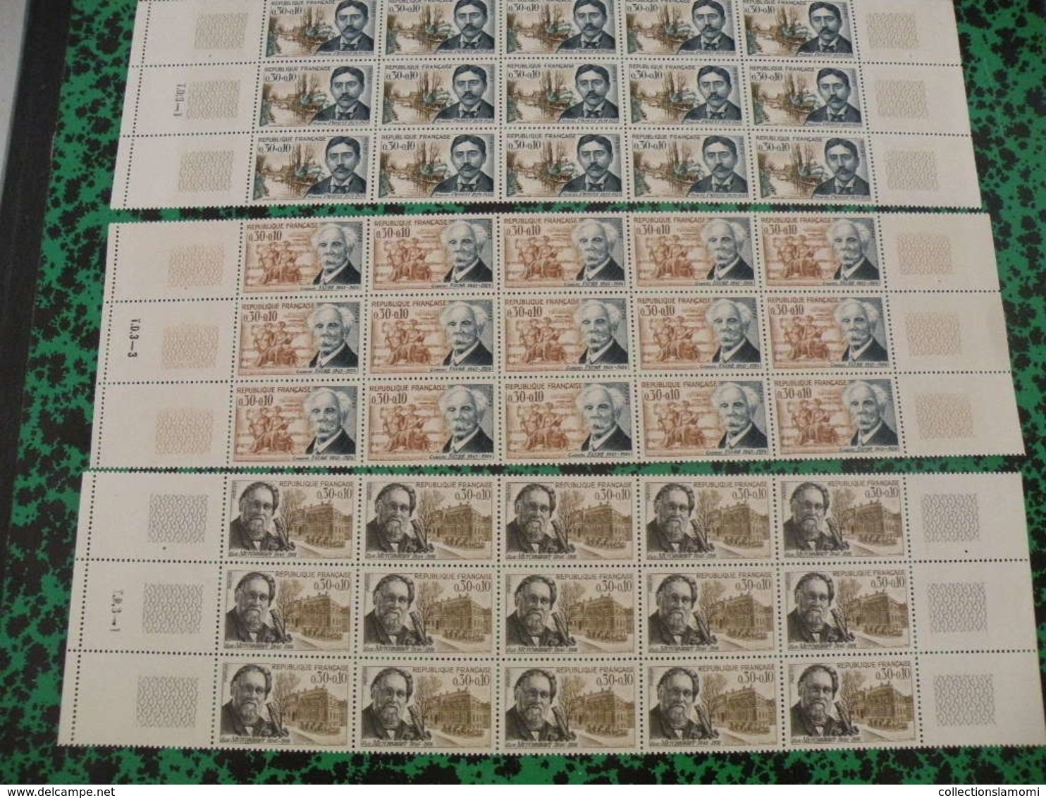 6 Bandes Neufs 1966 - S P Fournier,F Mansart,M Proust,G Faure,E Metchnickoff,H Taine - Coté 216€ Y&T N°1470 à 1475 - Collections