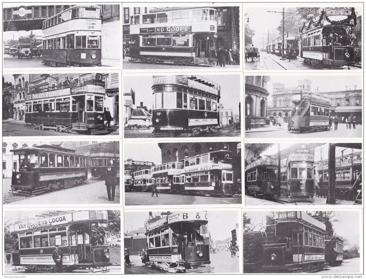 AR69 Collection Of 20 Small Photographs Of British Trams - Other & Unclassified