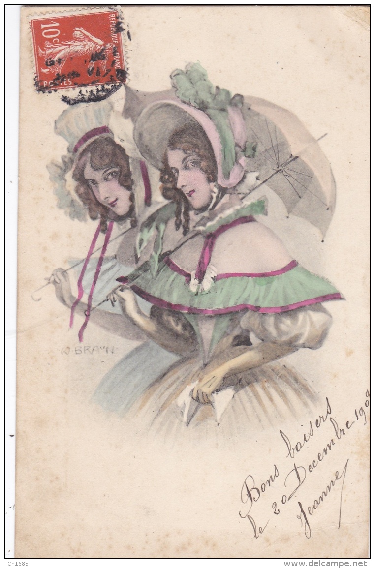 Femmes Aux Ombrelles W. Braun - Braun, W.
