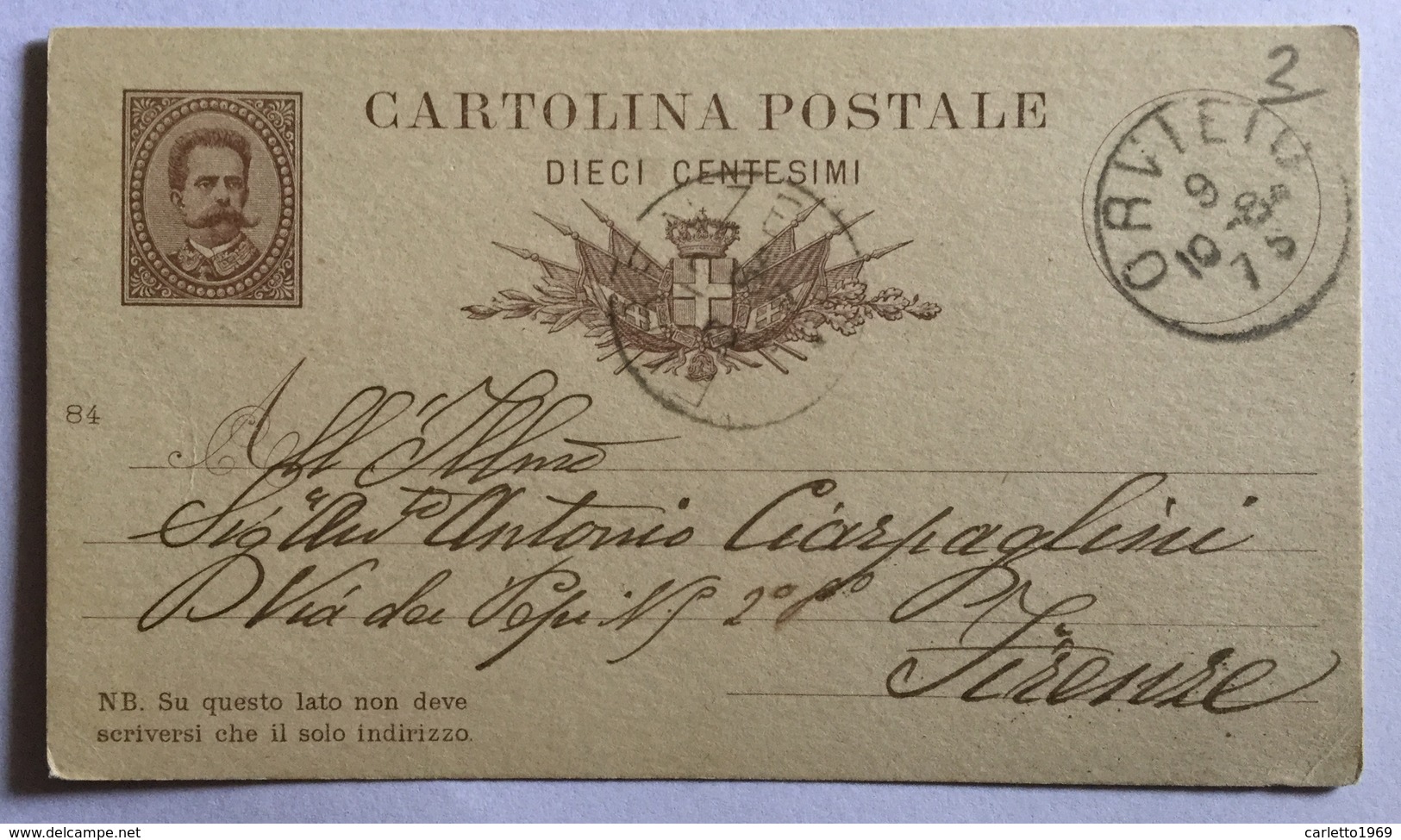 Cartolina Postale 10 Centesimi - Stamped Stationery