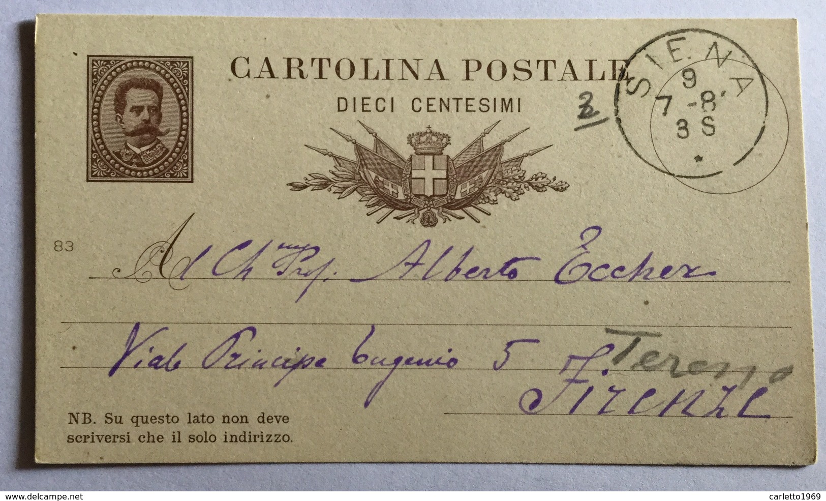 Cartolina Postale 10 Centesimi - Stamped Stationery