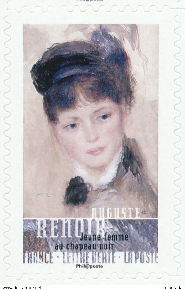 FRANCE Auguste RENOIR Neuf**. Jeune Femme Au Chapeau Noir. - Impressionisme