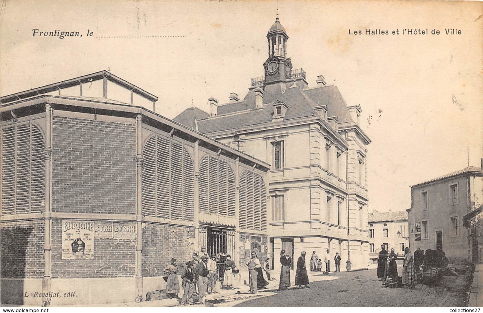 34-FRONTIGNAN- LES HALLES ET L'HÔTEL DE VILLE - Frontignan