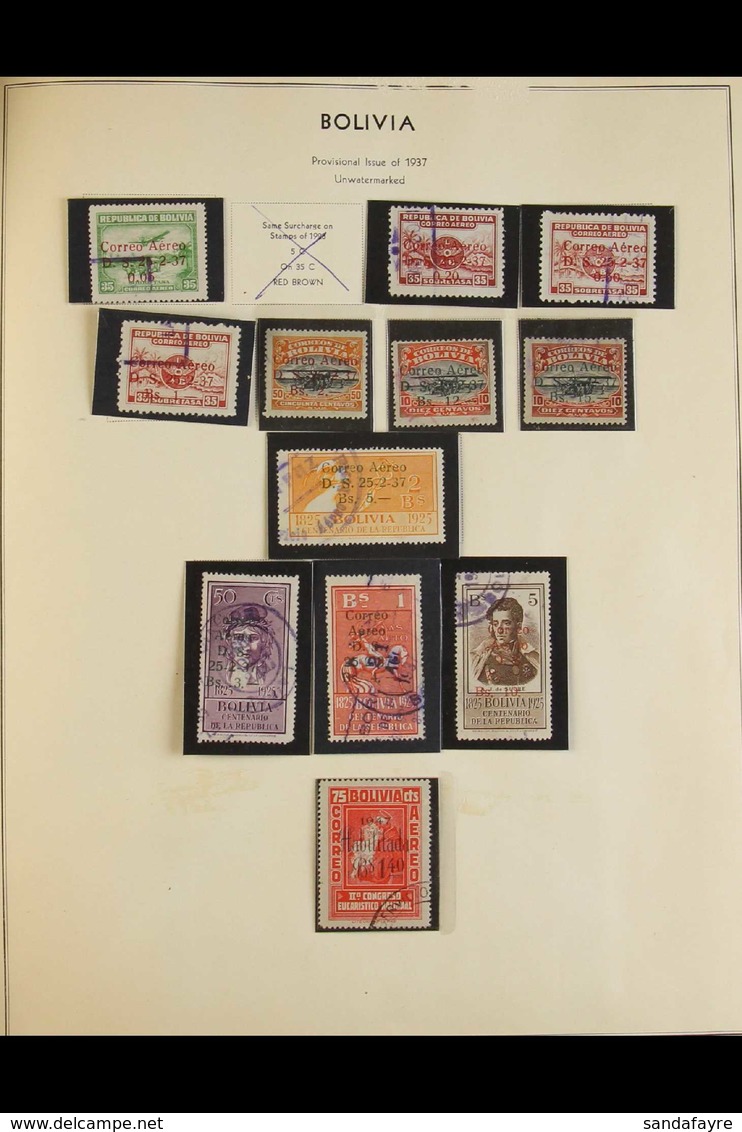 LATIN AMERICA AIR POST ISSUES 1920's-1940's Very Fine Used All Different Collection In Hingeless Mounts On Pages, Includ - Sonstige & Ohne Zuordnung