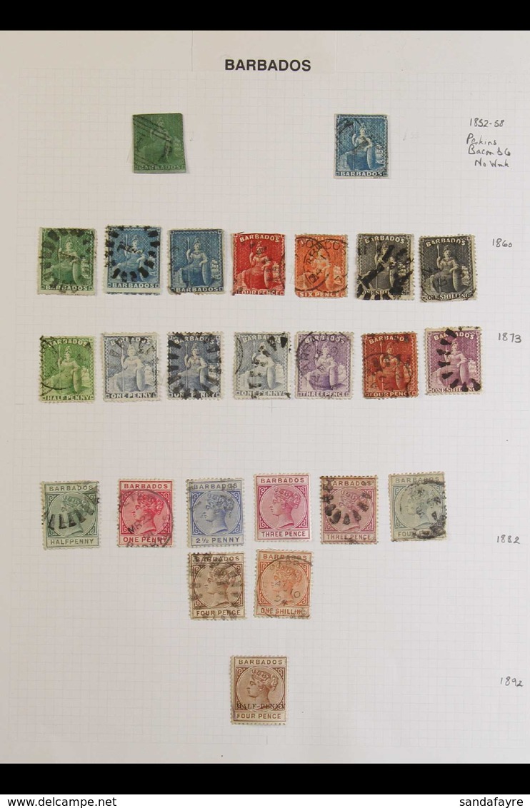 BRITISH WEST INDIES WINDWARD ISLANDS AND BARBADOS MINT & USED COLLECTION - QV To QEII (chiefly Pre-1960) On Album Pages, - Other & Unclassified