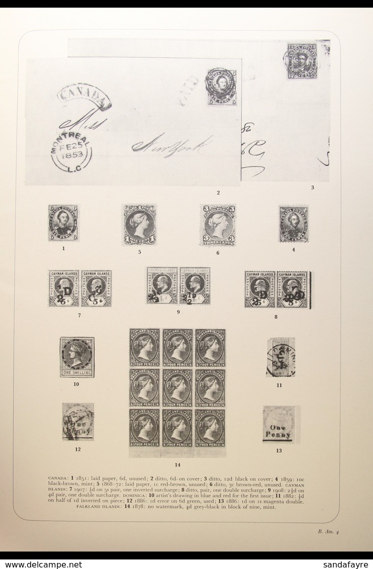 BRITISH AMERICA Pages With Detailed Listings Of Stamps From Sir John Wilson's "The Catalogue Of The Royal Philatelic Col - Ohne Zuordnung