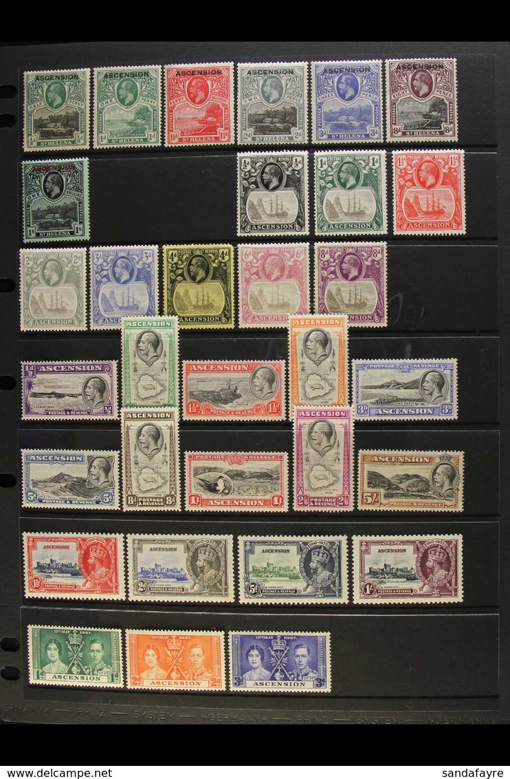 1922-1981 FINE MINT COLLECTION On Stock Pages, ALL DIFFERENT, Inc 1922 Opts Set To 1s, 1924-33 Vals To 8d Inc 2d, 4d & 6 - Ascension