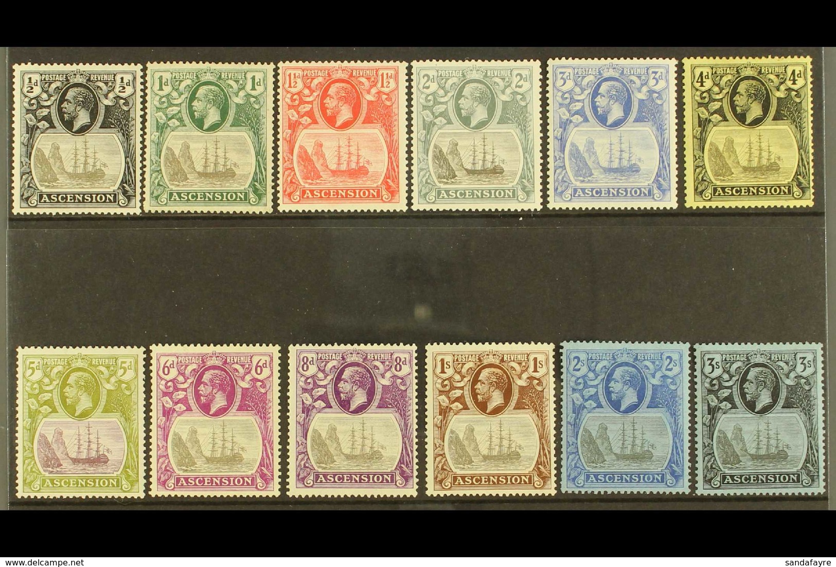 1924-33 "Badge Of St Helena" Complete Set, SG 10/20, Very Fine Mint. (12 Stamps) For More Images, Please Visit Http://ww - Ascension (Ile De L')