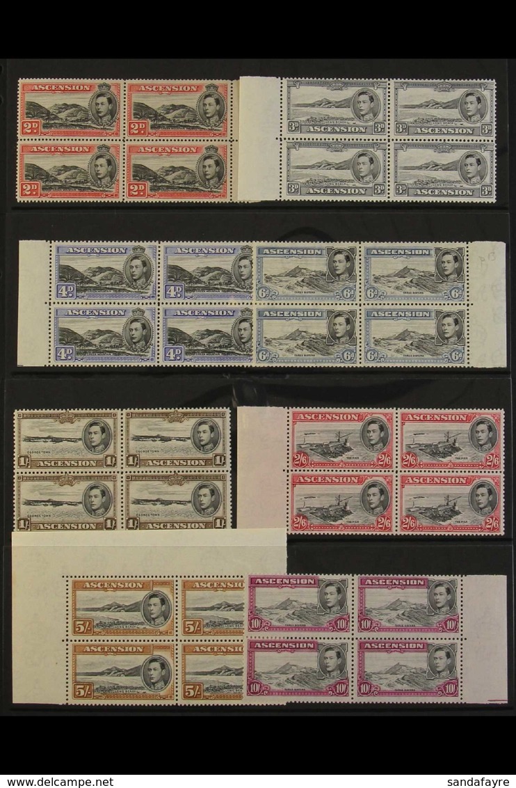 1938-53 BLOCKS OF 4 COLLECTION. A Delightful Collection, Often With Examples From Different Printings Of Fine Mint & Nev - Ascension (Ile De L')