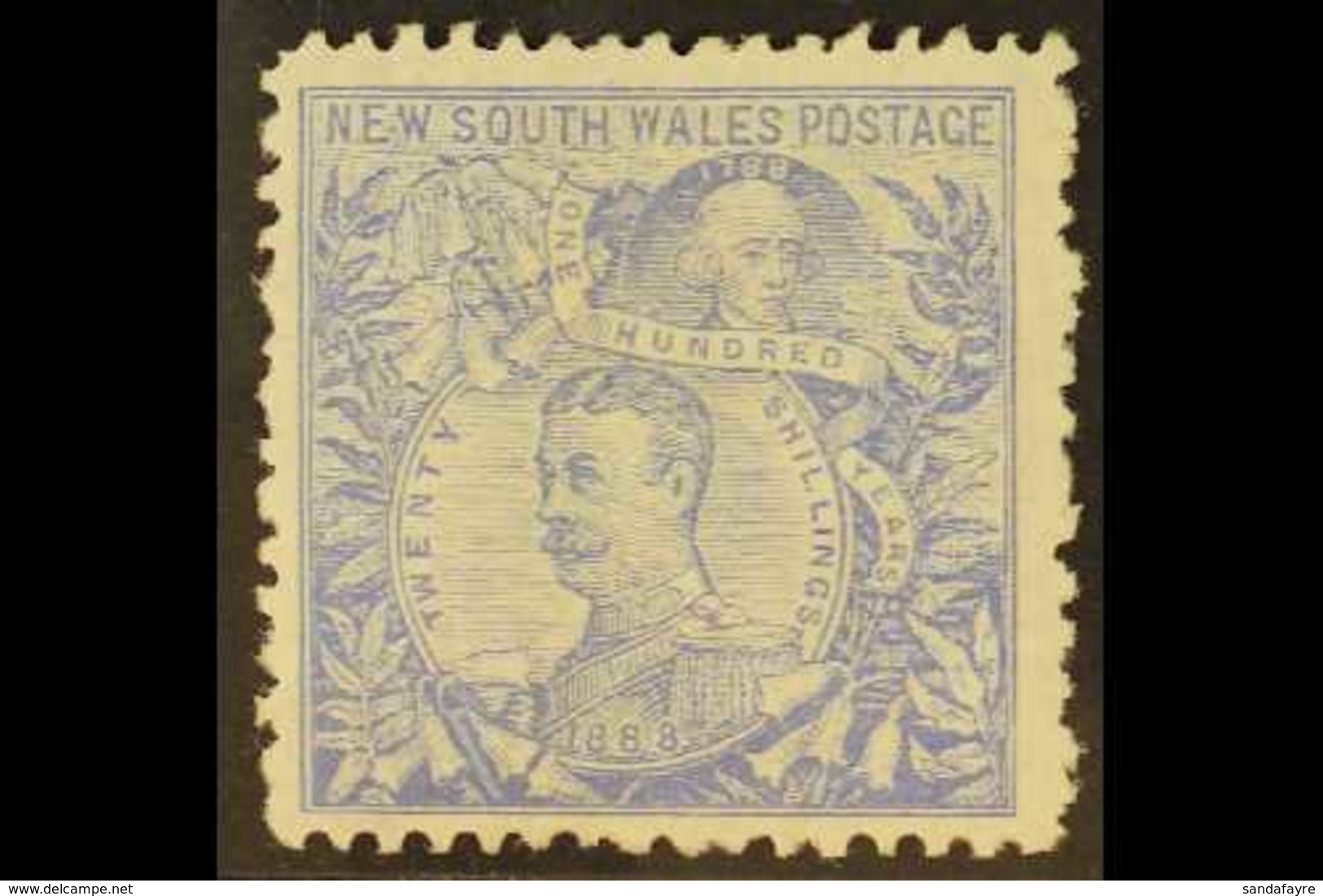 NEW SOUTH WALES 1890 20s Cobalt Blue Perf 11, SG 264a, Fine Mint With Photo Certificate For More Images, Please Visit Ht - Other & Unclassified