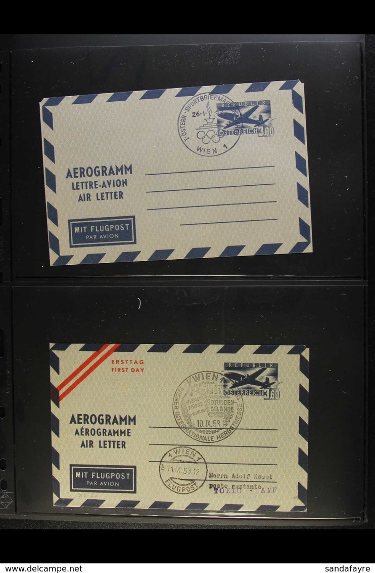 AEROGRAMMES 1952-1995 COLLECTION On Stock Pages, Very Fine Used, Mostly Unaddressed And Cancelled By Special Postmarks,  - Autres & Non Classés