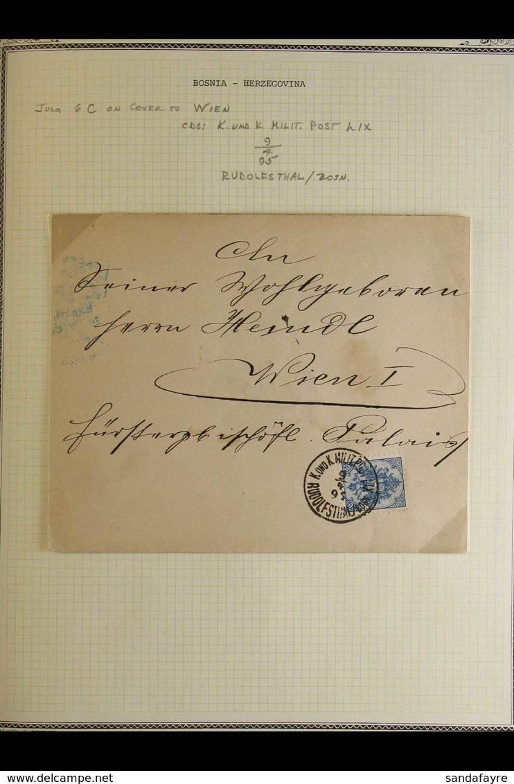 BOSNIA AND HERZEGOVINA 1881-1918 MAGNIFICENT POSTAL HISTORY COLLECTION. An Interesting Collection Of COVERS & CARDS Writ - Autres & Non Classés