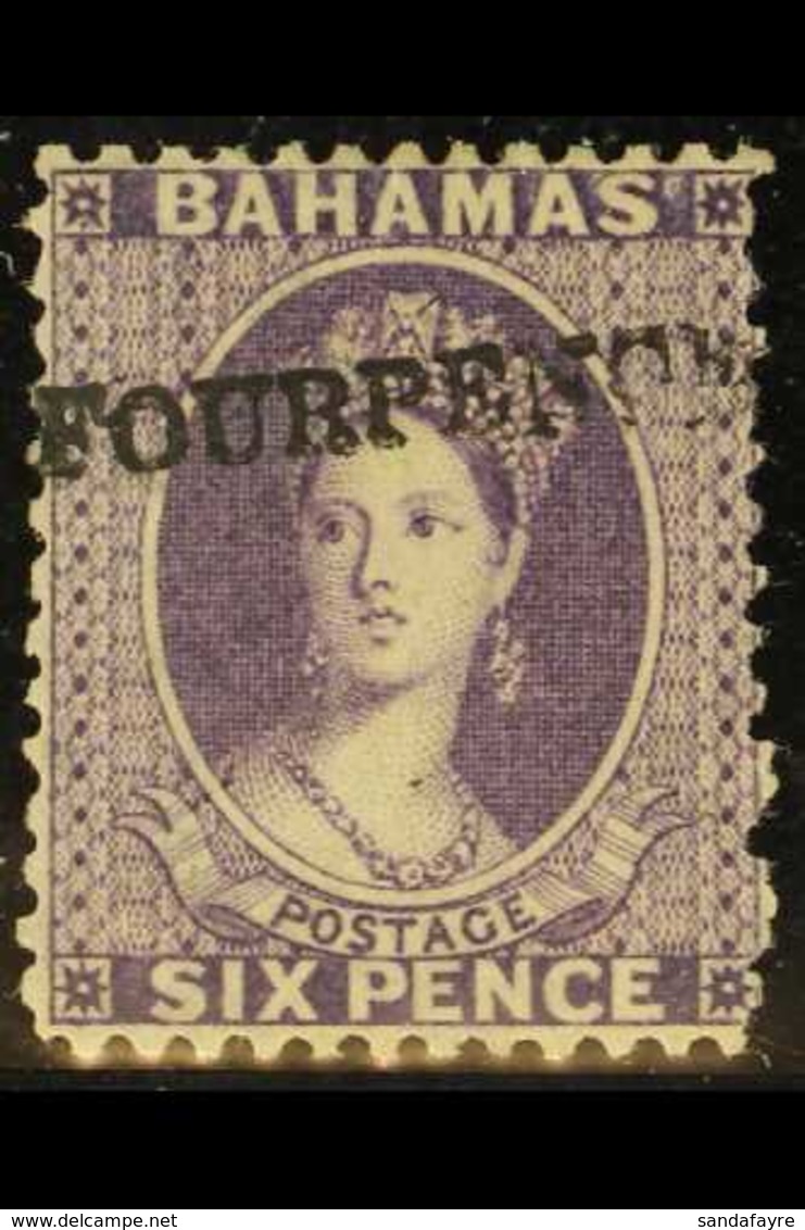1883 Four Pence On 6d Deep Violet, SG 45, Mint With BPA Certificate For More Images, Please Visit Http://www.sandafayre. - Altri & Non Classificati