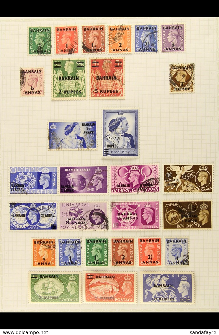 1934-1959 ALL DIFFERENT COLLECTION On Leaves, Mint And Used, Generally Fine And Fresh. Note 1934-37 To 4a; 1942-45 Compl - Bahreïn (...-1965)