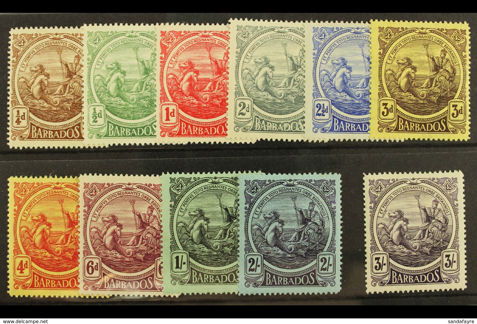 1916-19 Complete Set, SG 181/191, Fine Mint. (11) For More Images, Please Visit Http://www.sandafayre.com/itemdetails.as - Barbades (...-1966)