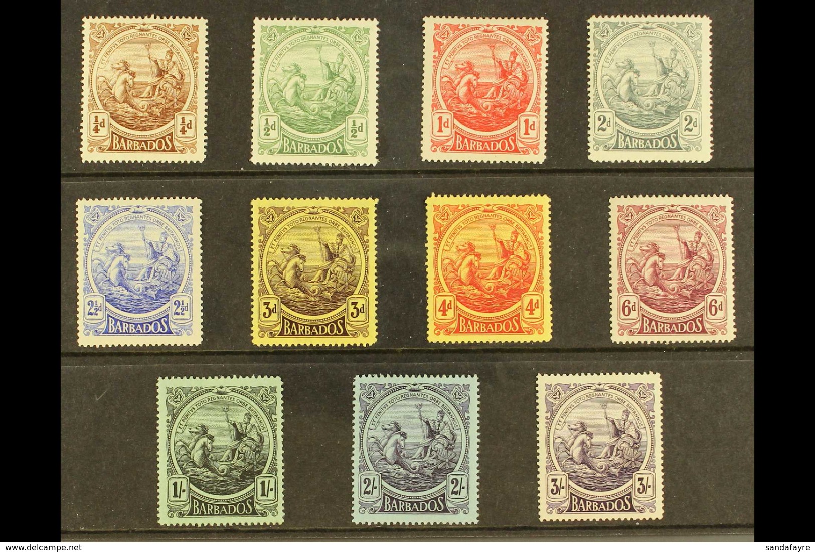 1916-19 Seal Of Colony Definitive Set, SG 181/91, Very Fine Mint  Fresh And Attractive! (11 Stamps) For More Images, Ple - Barbados (...-1966)