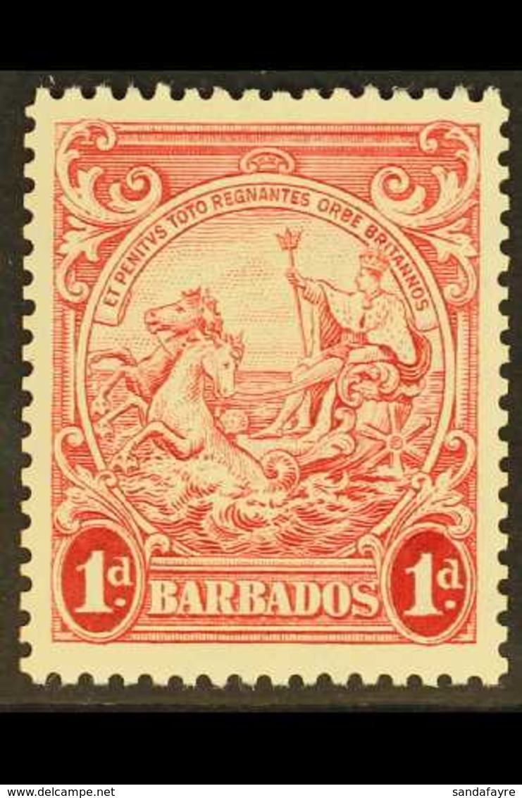 1939 1d Scarlet Perf. 13½ X 13, SG 249, Superb Never Hinged Mint, Scarce. For More Images, Please Visit Http://www.sanda - Barbades (...-1966)
