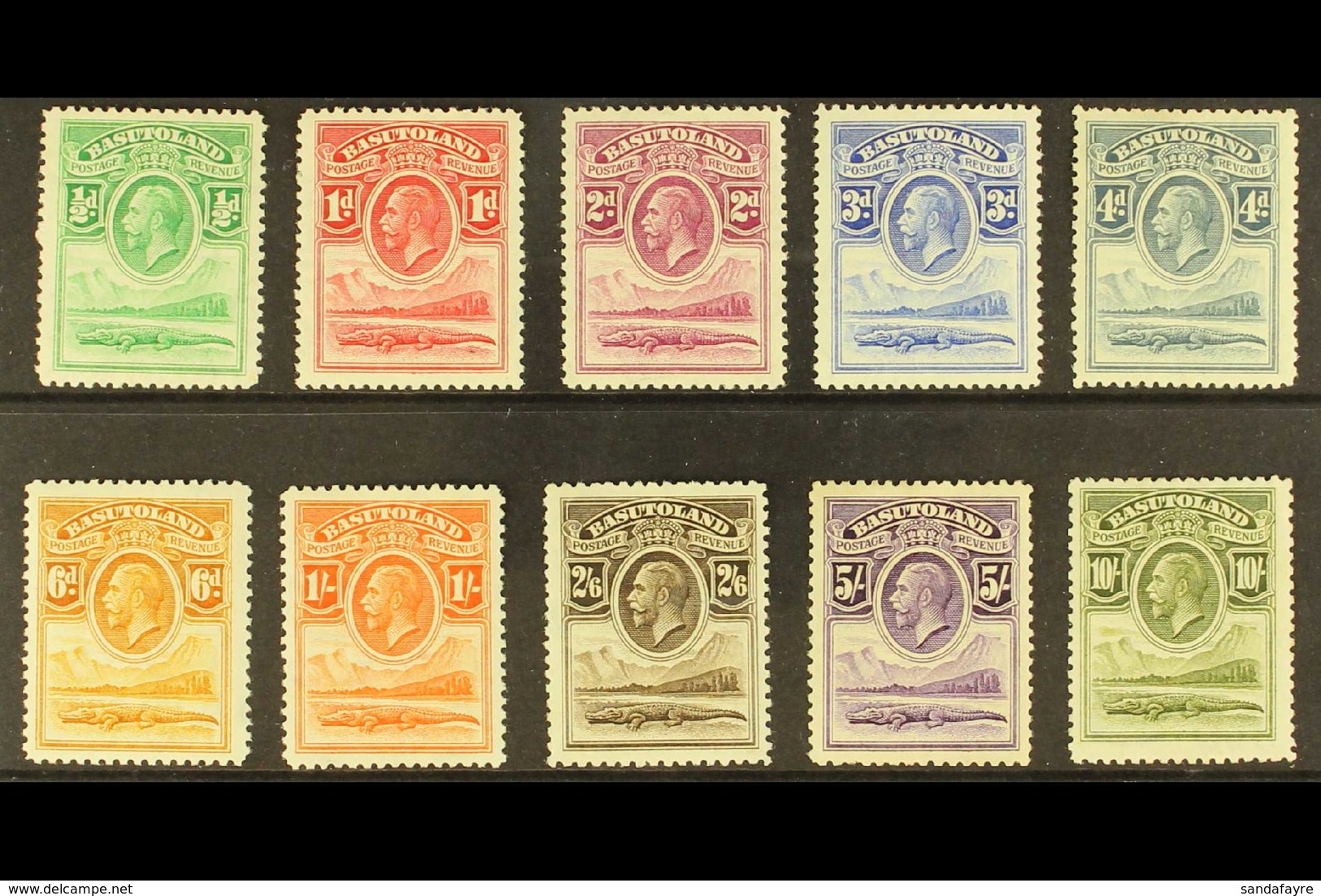 1933 Nile Crocodile & Mountains Set, SG 1/10, Fine Mint With Some Light Gum Tone As Usual (10 Stamps) For More Images, P - Autres & Non Classés