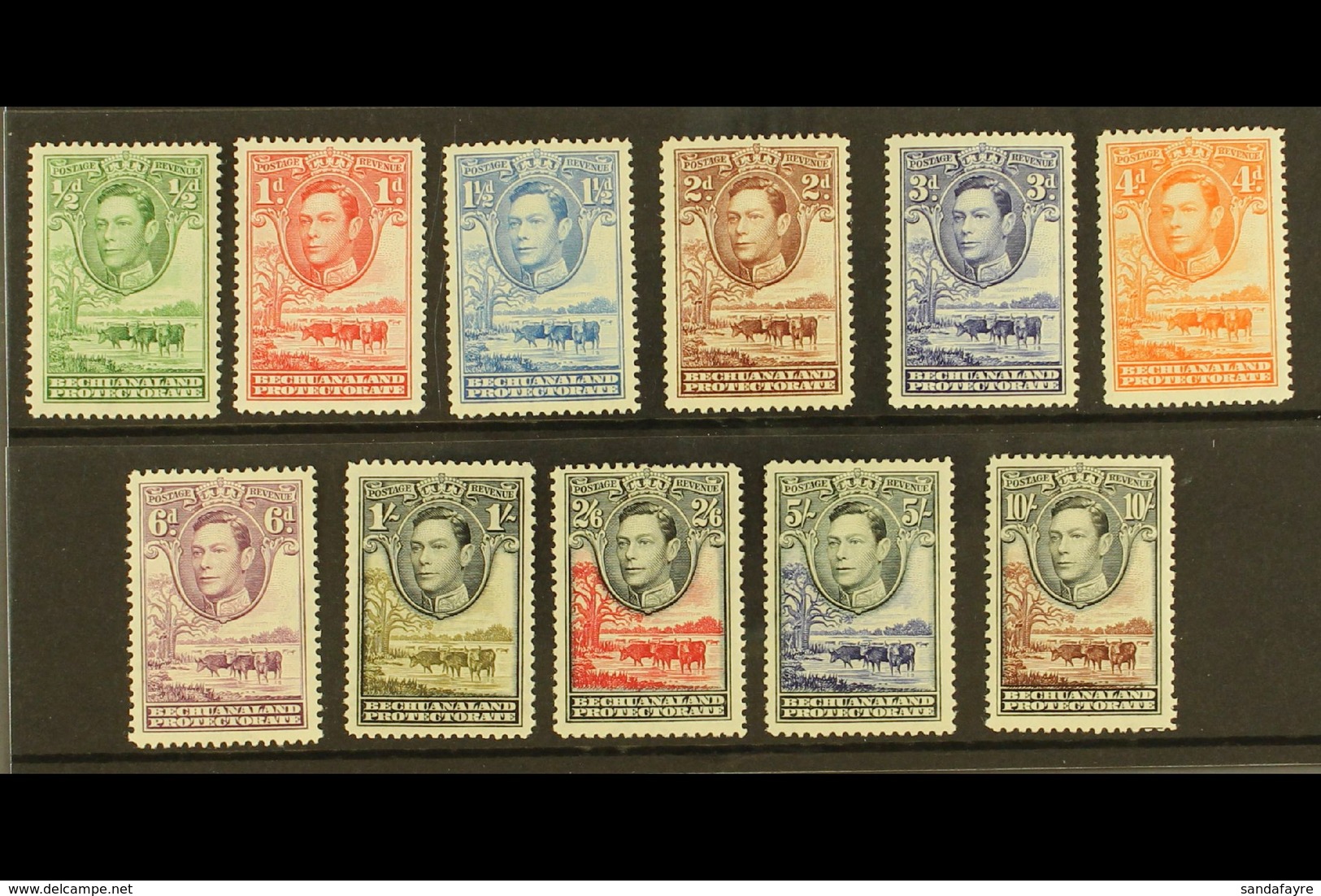 1938-52 Baobab Tree & Cattle Complete Set, SG 118/28, Very Fine Mint, Fresh. (11 Stamps) For More Images, Please Visit H - Autres & Non Classés