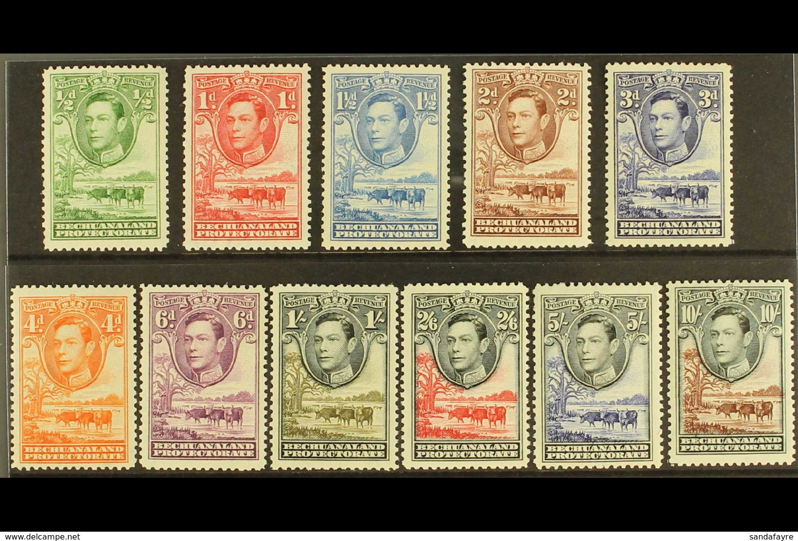 1938-52 Pictorial Definitive Set, SG 118/28, Very Fine Never Hinged Mint (11) For More Images, Please Visit Http://www.s - Sonstige & Ohne Zuordnung