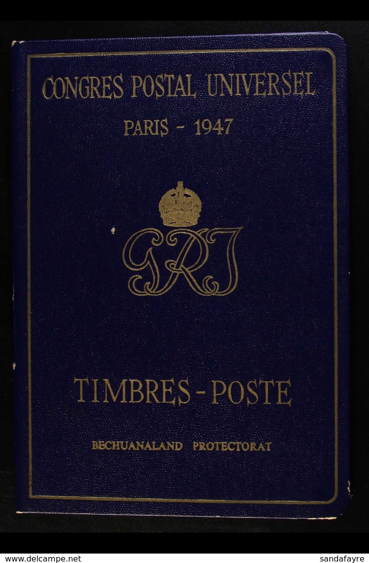 1947 PARIS POSTAL CONGRESS - DELEGATES FOLDER A Blue With Gold Inlay Folder Containing The 1938-52 "Baobab Tree & Cattle - Autres & Non Classés