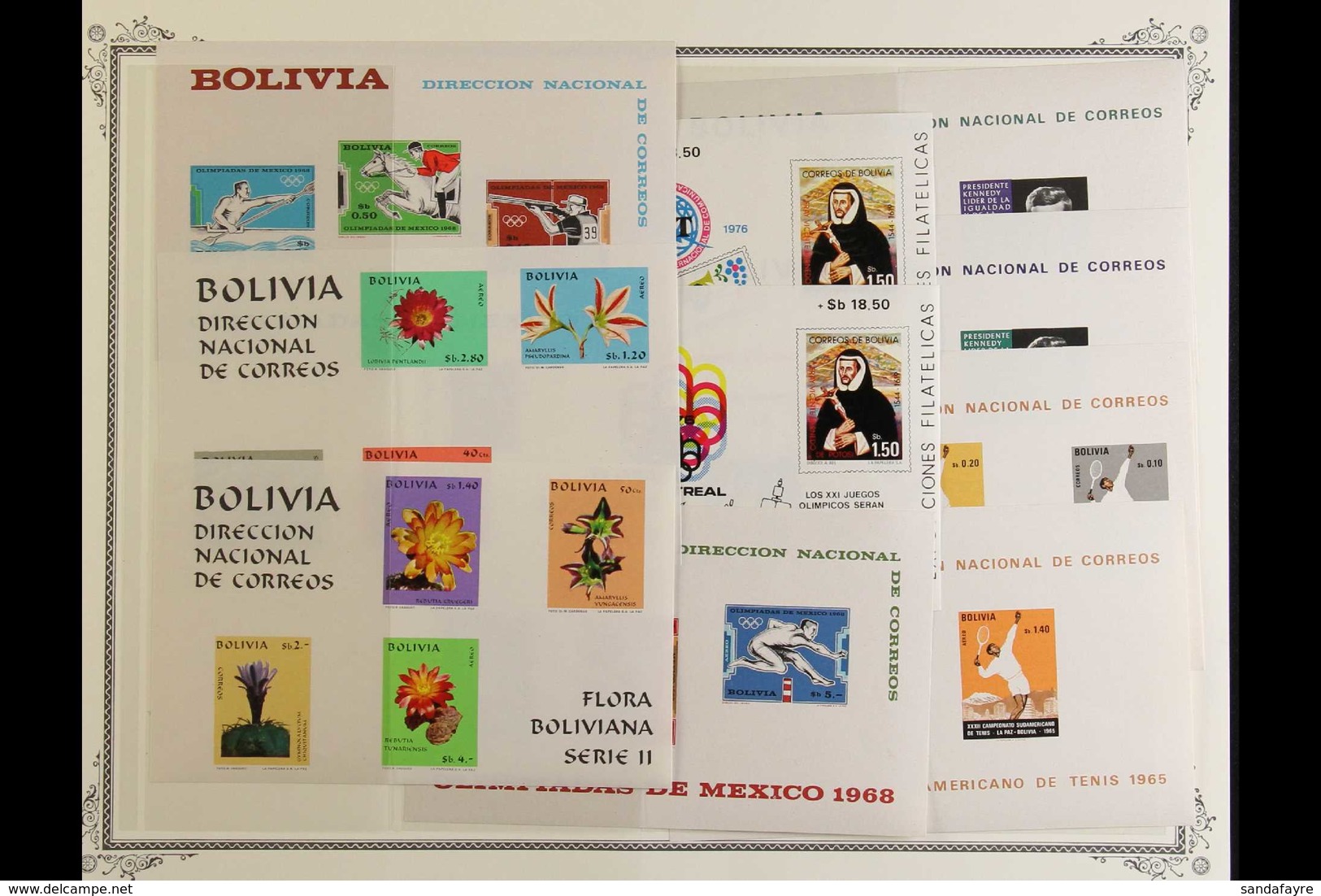 1968-1995 MINIATURE SHEETS. NEVER HINGED MINT COLLECTION Of All Different Mini-sheets Presented On Stock Pages, Includes - Bolivie