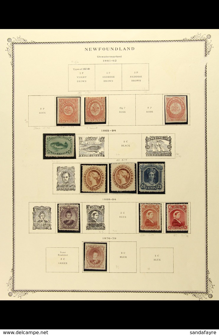 1862-1897 MINT COLLECTION In Hingeless Mounts On Leaves, ALL DIFFERENT, Inc 1862-64 4d, Plus 6d & 1s Unused, 1865-70 12c - Autres & Non Classés
