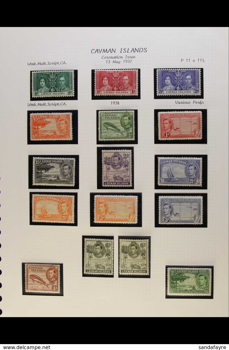 1937-50 KGVI FINE MINT COLLECTION Complete Run Of Basic KGVI Period Issues, Also Incl. Additional Perfs Or Shades Of 193 - Iles Caïmans