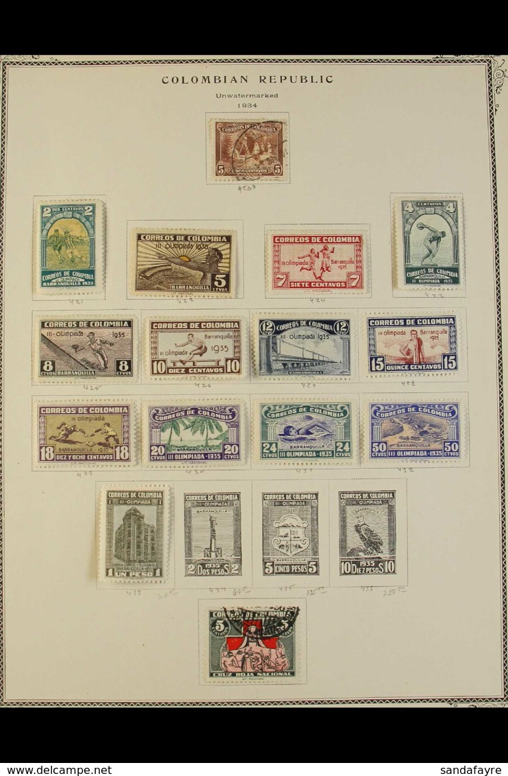 1909-1968 MINT AND USED COLLECTION A Largely All Different Collection On Album Pages - Nicely Represented Throughout Inc - Colombie