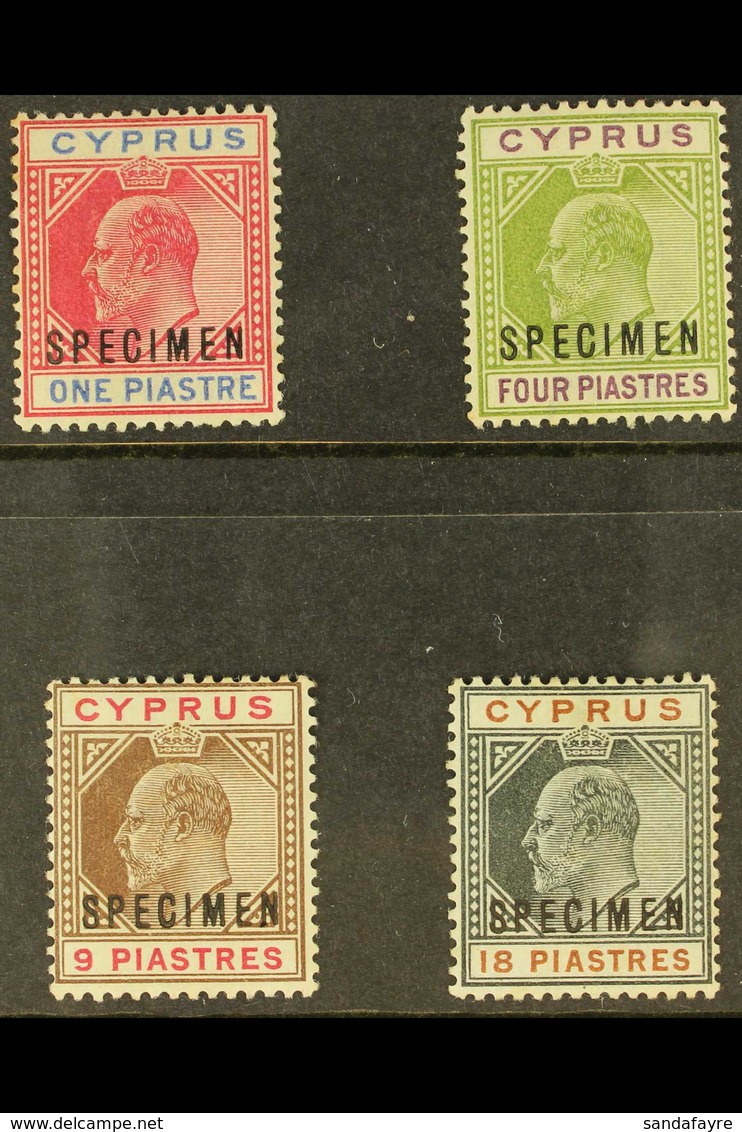 1902-04 KEVII (wmk Crown CA) 1pi, 4pi, 9pi And 18pi Overprinted "SPECIMEN" (SG 52s, 54s, 56s & 58s), Fine Mint. (4 Stamp - Sonstige & Ohne Zuordnung