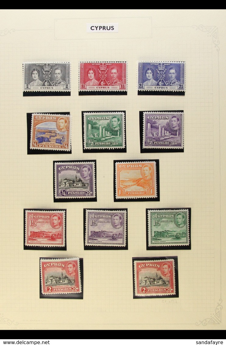 1937-1949 COMPLETE FINE MINT COLLECTION In Hingeless Mounts On Leaves, All Different, Inc 1938-51 Pictorials Set Inc 18p - Other & Unclassified
