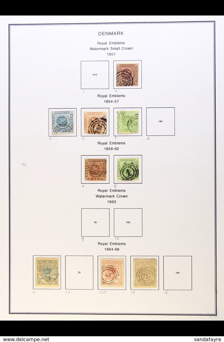 1851-1918 ATTRACTIVE COLLECTION On Leaves, ALL DIFFERENT Mint Or Used, Inc 1851-54 4rbs, 1854-59 Set To 8s & 1858 8s Use - Autres & Non Classés