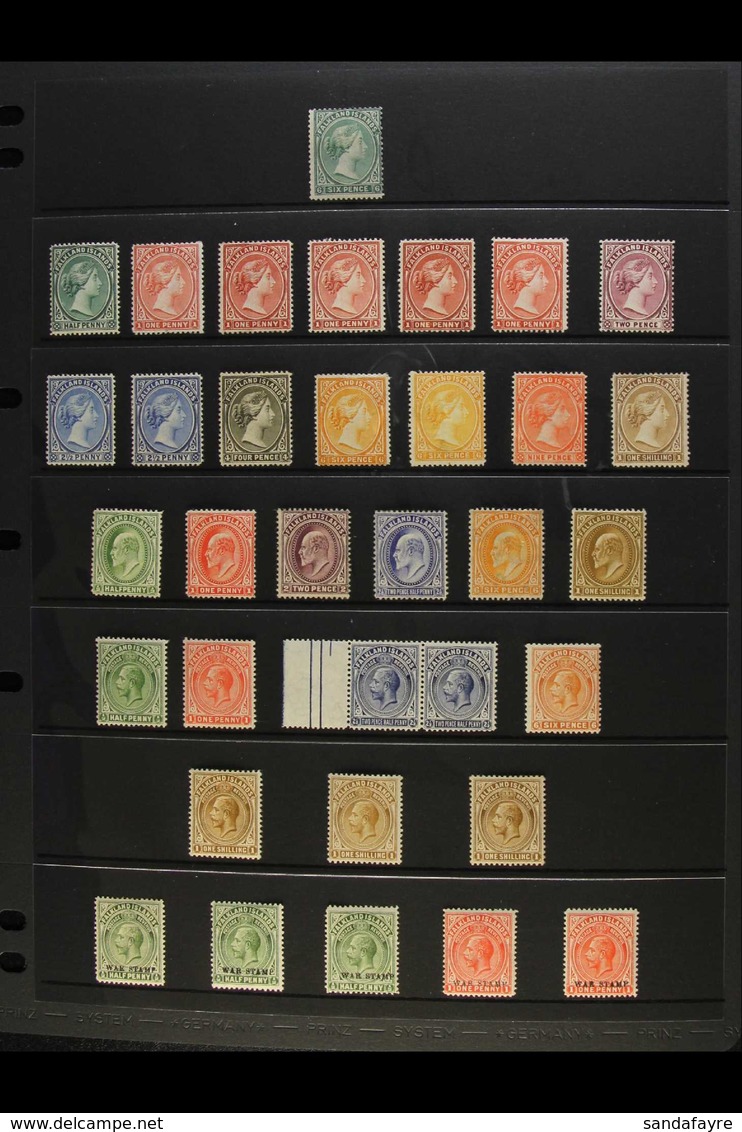 1878-1935 ATTRACTIVE MINT COLLECTION CAT £1350+ A Most Attractive Fine Mint Collection With Some Shades & All With Vibra - Falkland