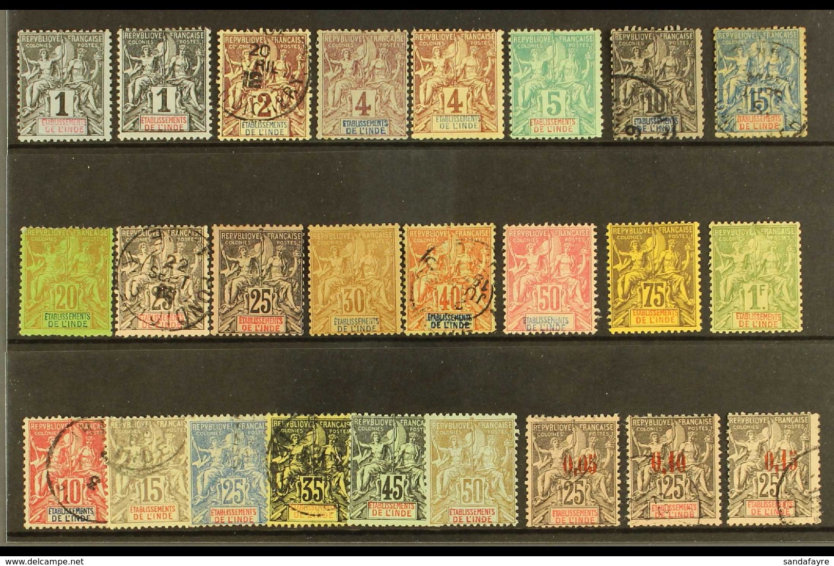 INDIAN SETTLEMENTS 1892-1907. Useful Mint And Used Collection Of "Tablet" Types. With 1892 Complete Set Mainly Mint (2c, - Autres & Non Classés