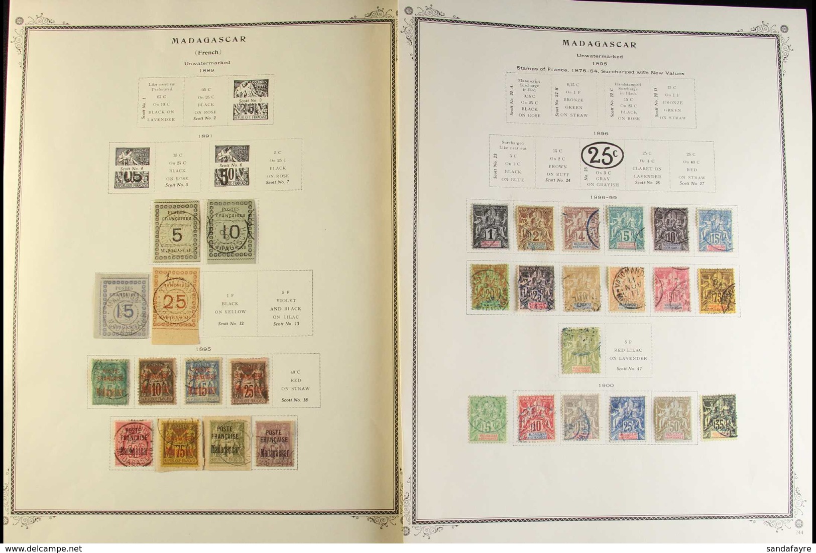 MADAGASCAR 1891-1906 Fine Used Collection With 1891 (June) 5c, 10c, 15c, And 25c Imperfs, 1895 Poste Francaise Madagasca - Sonstige & Ohne Zuordnung