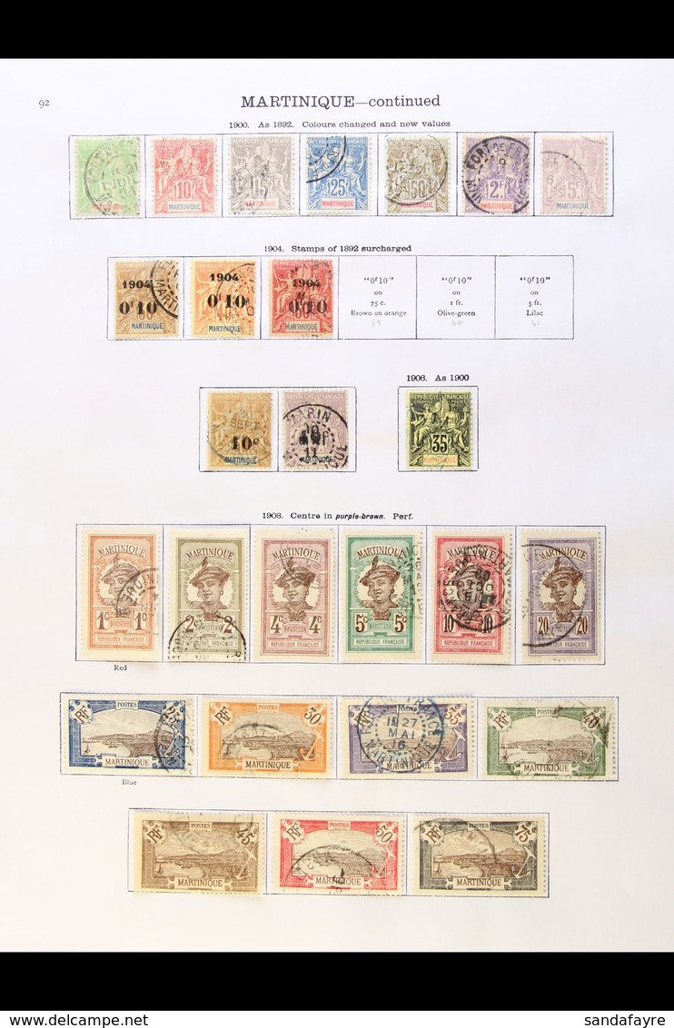 MARTINIQUE 1899-1935 Extensive Mint And Used Collection With Many Complete Sets And Better Items Including 1899 New Colo - Autres & Non Classés