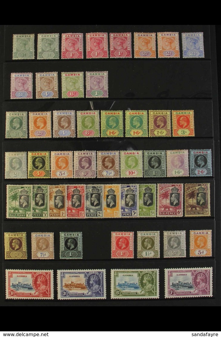 1898-1952 FINE MINT COLLECTION Presented On Stock Pages & Includes 1898-1902 QV "Tablet" Set, 1902-05 Range To 3s, 1909  - Gambie (...-1964)