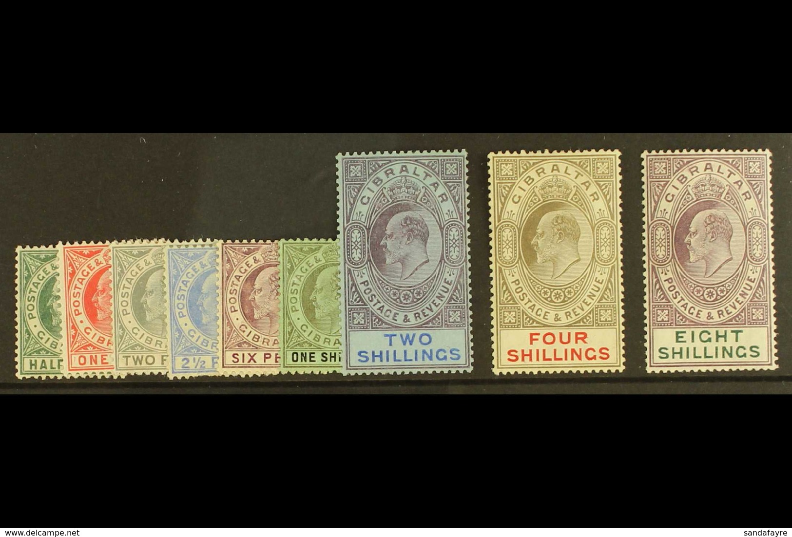 1906-11 Watermark Multi Crown CA (new Colours) Complete Definitive Set, SG 66/74, Fine To Very Fine Mint. (9 Stamps) For - Gibraltar