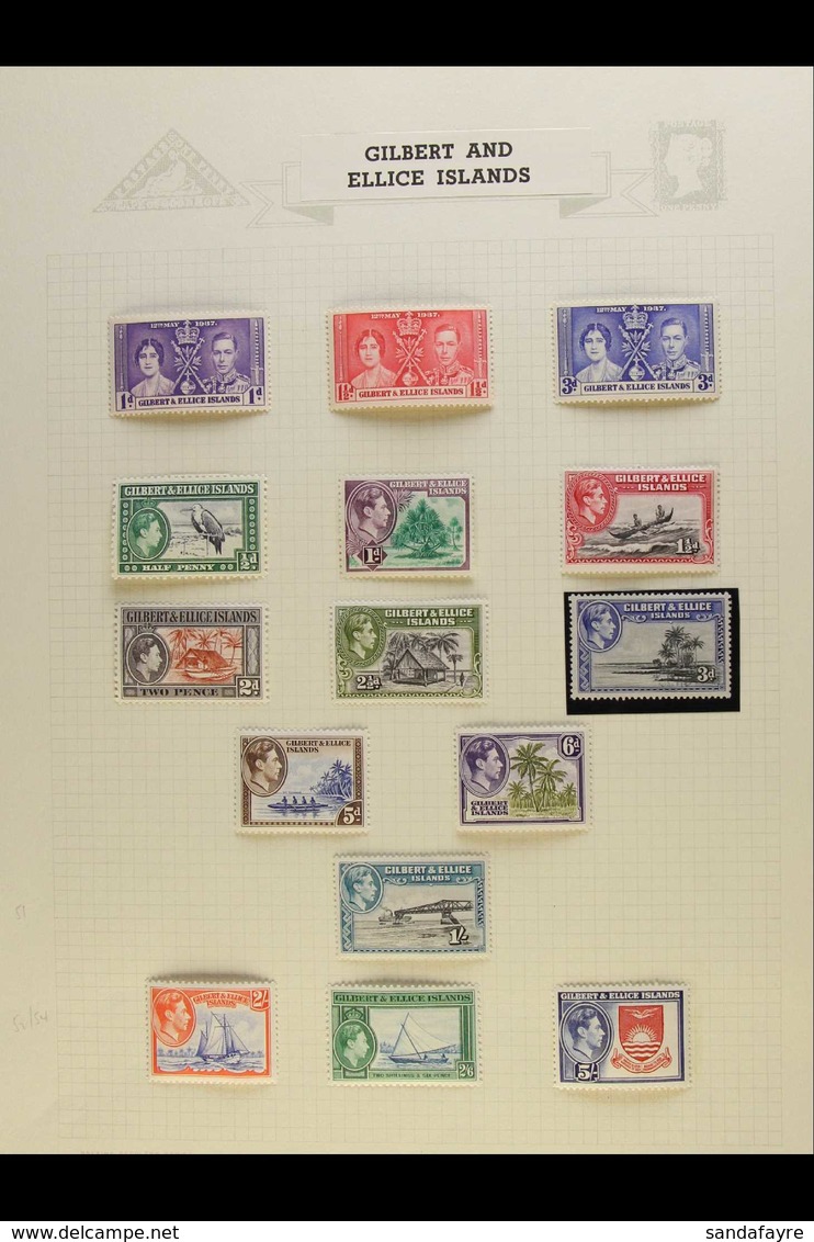 1937-1969 FINE MINT COLLECTION On Leaves, Inc 1938-55 Set, Plus 5d Block Of 4, 1956-62 Set (ex 5s) Etc. Lovely. (68 Stam - Gilbert- Und Ellice-Inseln (...-1979)