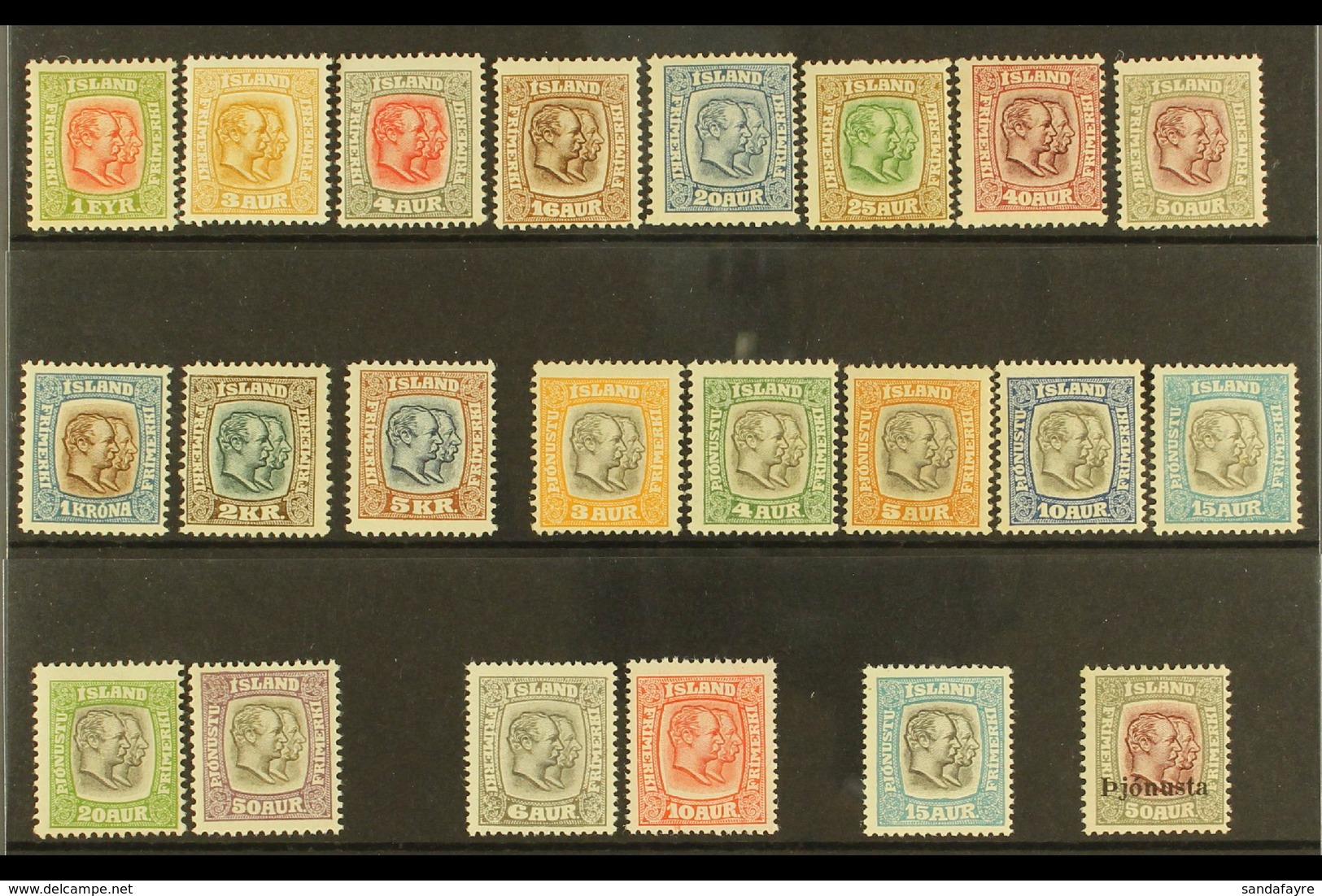 1907-1918 'KINGS TYPES'. NEVER HINGED  MINT Group On A Stock Card, All Different, Inc 1907-08 Most Vals To 5k (1k & 2k L - Sonstige & Ohne Zuordnung