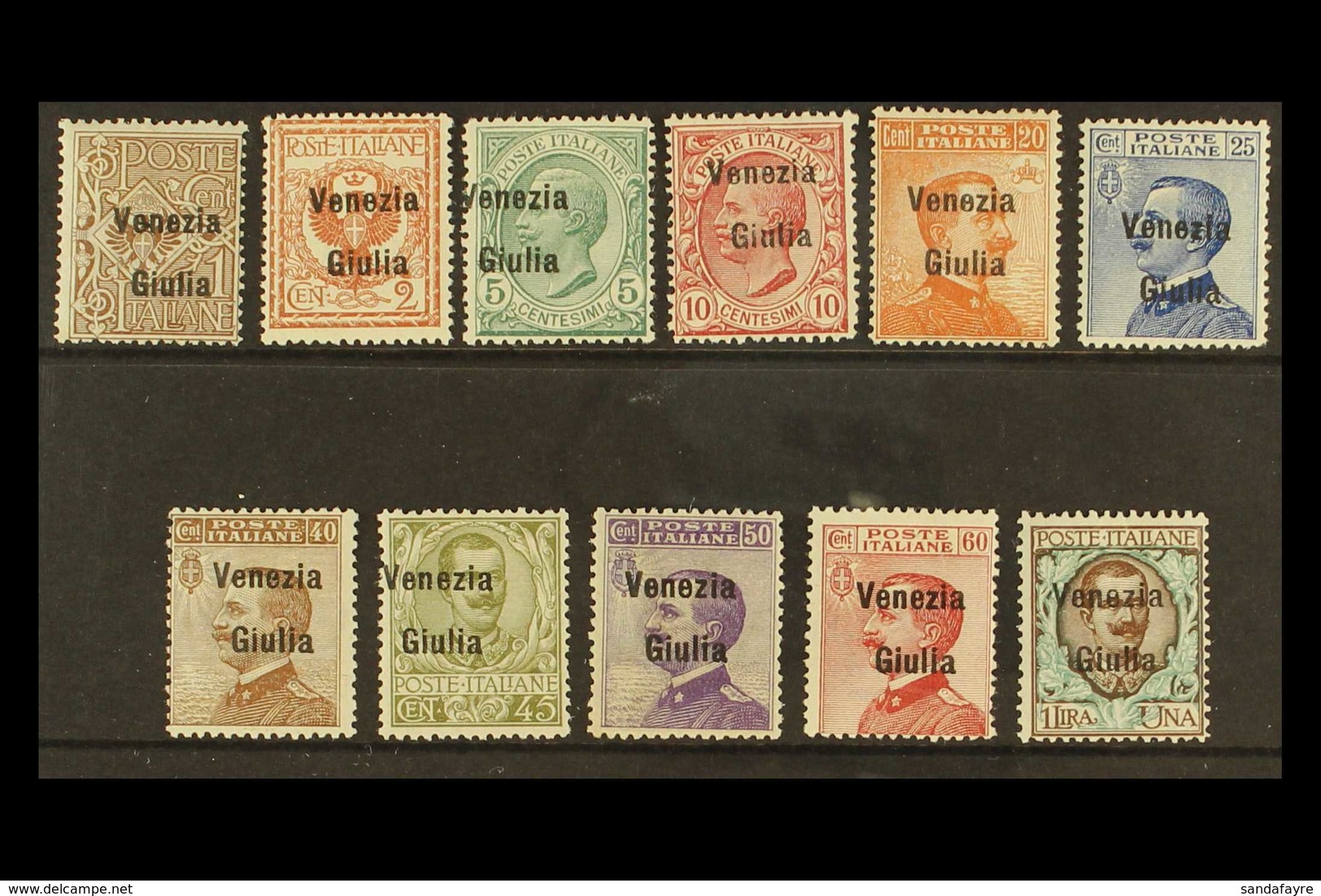 VENEZIA GIULIA 1918-19 Overprints On Definitives Set, Sassone 19/29, Mi 19/29, Fine Mint (11 Stamps). For More Images, P - Non Classés