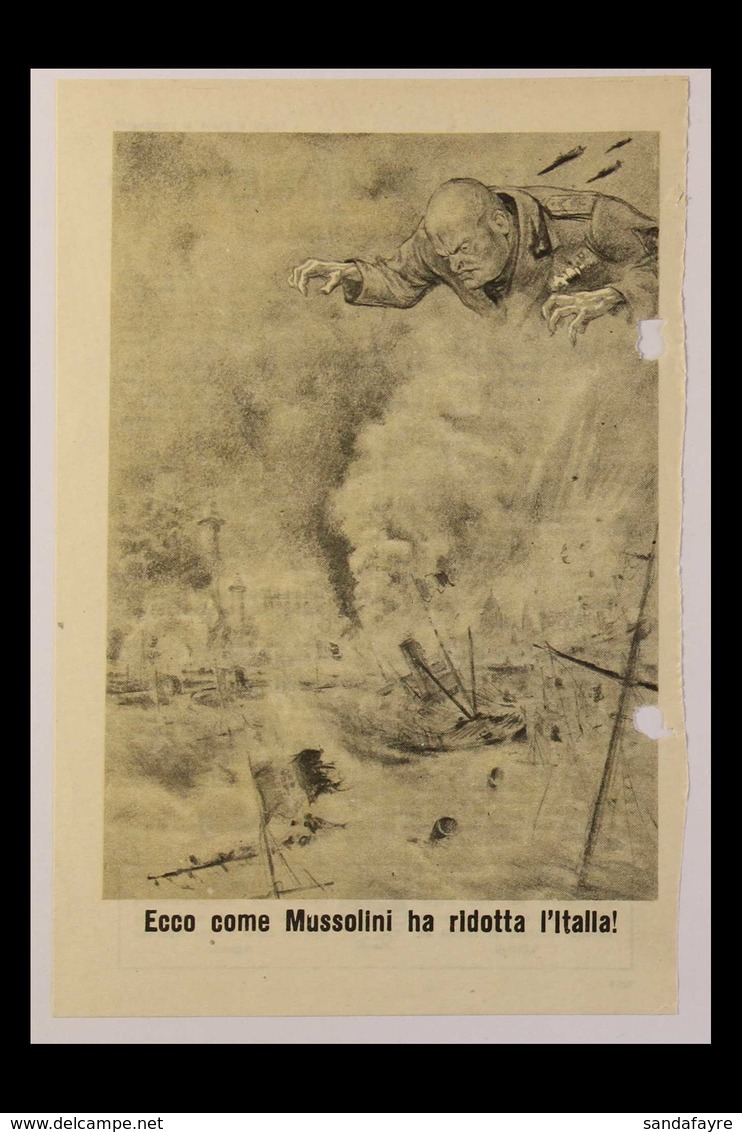 WWII SURRENDER LEAFLETS FOR THE ITALIAN ARMY IN RUSSIA 1942-1943 Interesting Collection Of Various Printed Propaganda Su - Ohne Zuordnung