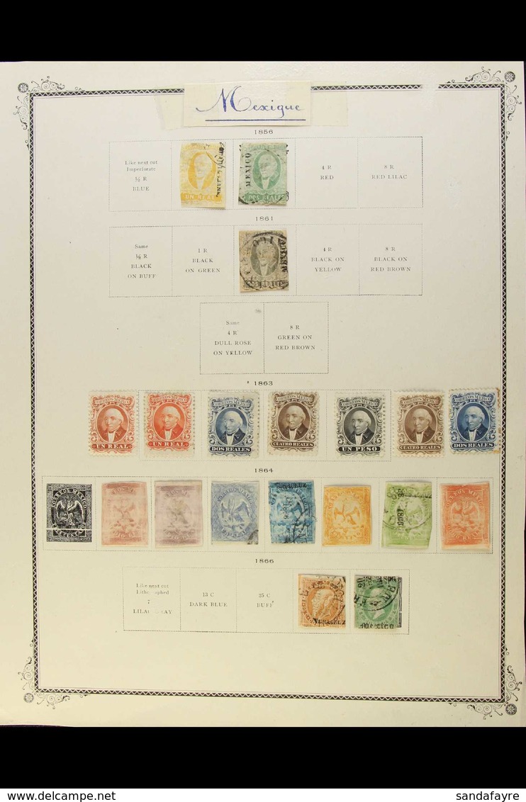 1856-1919 INTERESTING COLLECTION On Pages, Mint & Used, Inc 1864 4r Used, 1866 Vals To 50c Used, Various 1870's-1880's H - Mexique