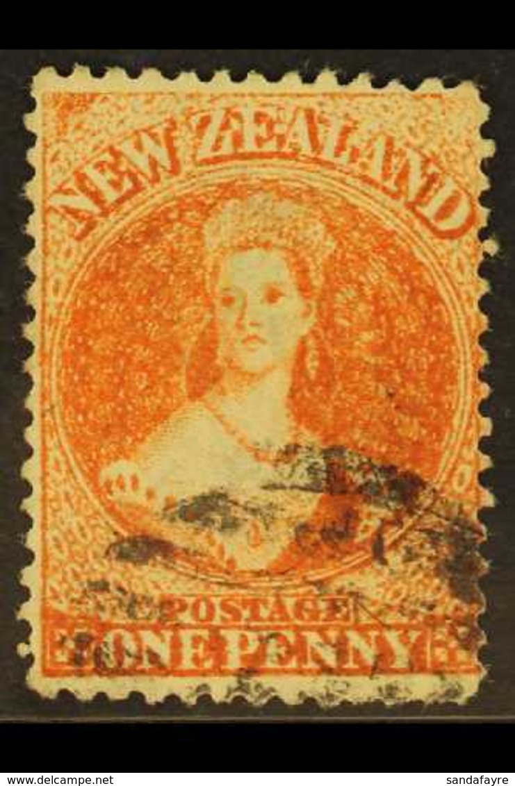 1862 1d Orange Vermilion, Wmk Large Star, Perf 13, SG 68, Fine Used, Neat Cancel. For More Images, Please Visit Http://w - Sonstige & Ohne Zuordnung